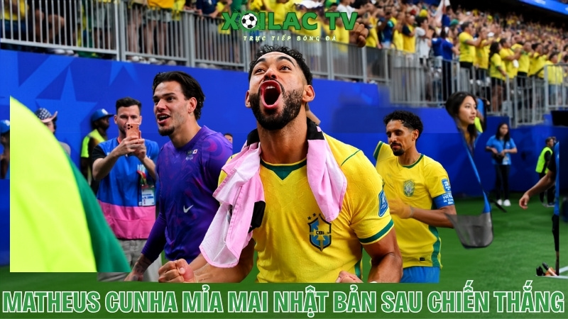 Matheus Cunha mỉa mai Nhật Bản sau chiến thắng