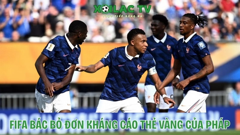 Fifa bác bỏ đơn kháng cáo thẻ vàng của Pháp